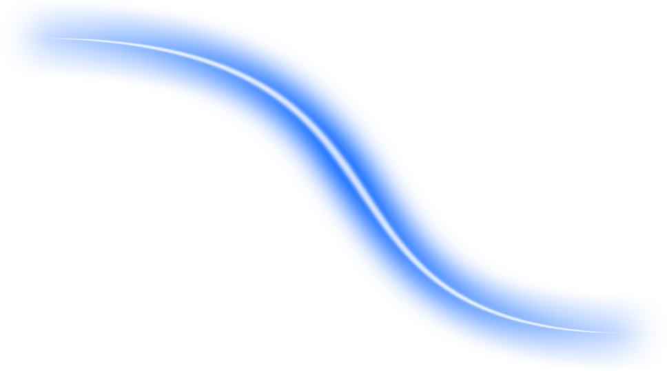 Glowing Blue Neon Curve Line